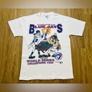 Vintage 1993 Toronto Blue Jays World Series Champions (Looney Tunes × MLB) Sz M